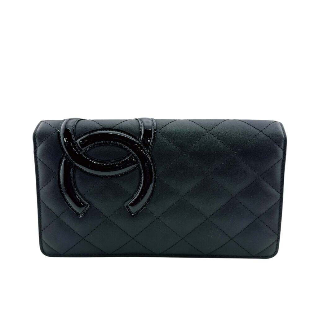 CHANEL Authentic Black Logo Wallet - Picture 1 of 11